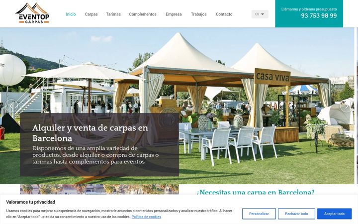 Screenshot of eventopcarpas.com