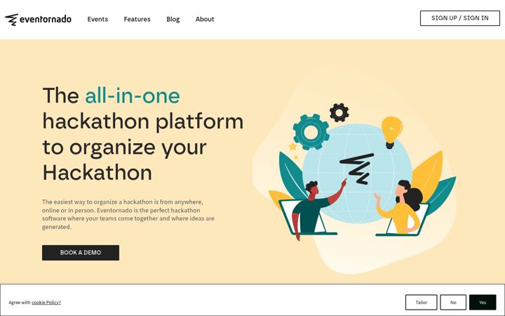 Screenshot of eventornado.com