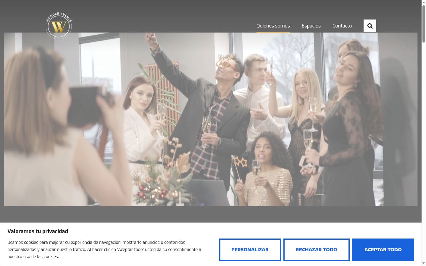 Capture d'écran de la bannière de consentement affichée avant toute interaction