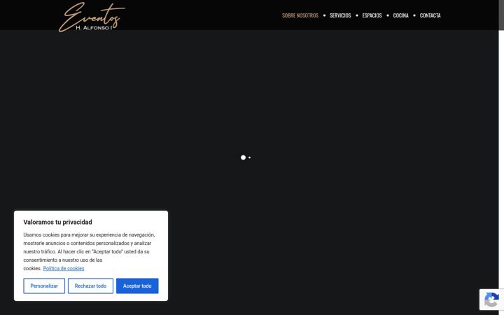 Screenshot of eventoshotelalfonso.com