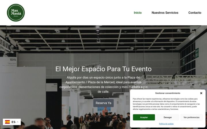 Screenshot of eventosmasmasia.com