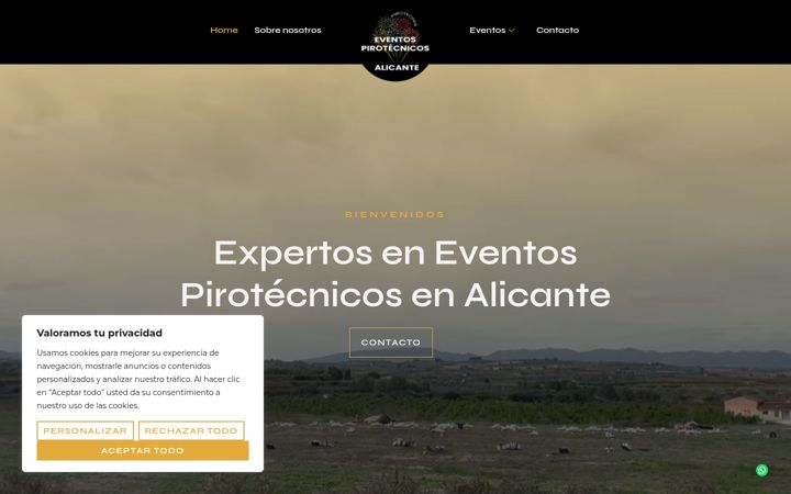 Screenshot of eventospirotecnicosalicante.com