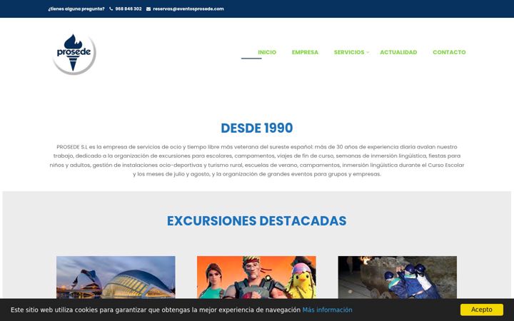 Screenshot of eventosprosede.com