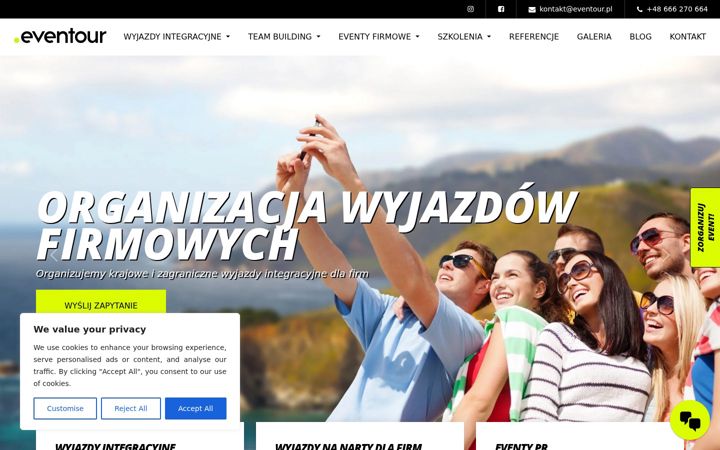 Screenshot of eventour.pl
