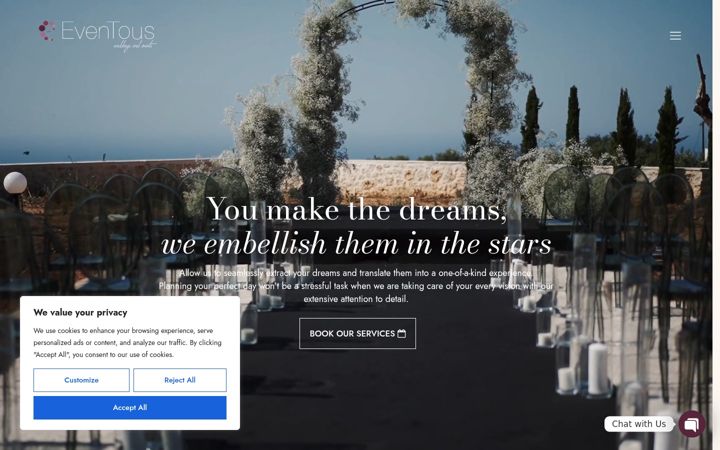 Screenshot ta' eventous.gr