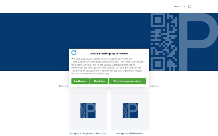 Screenshot van eventparking.de