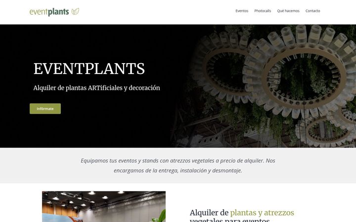 Screenshot of eventplantsbcn.com