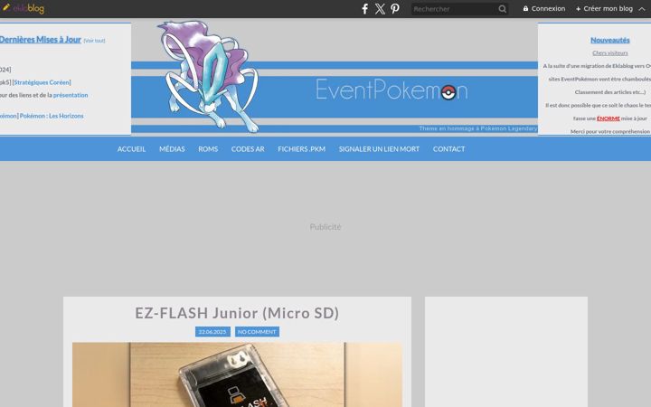 Screenshot of eventpokemon.fr