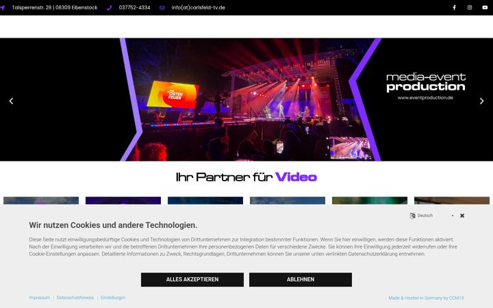 Screenshot stránky eventproduction.de