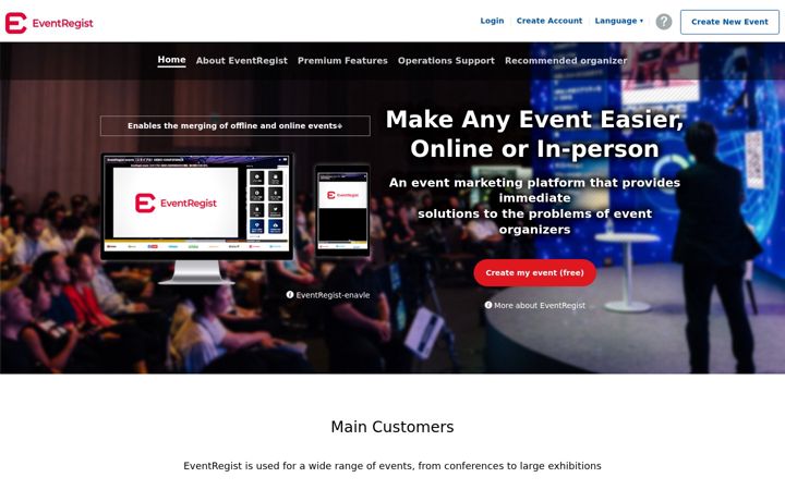 Screenshot of eventregist.com