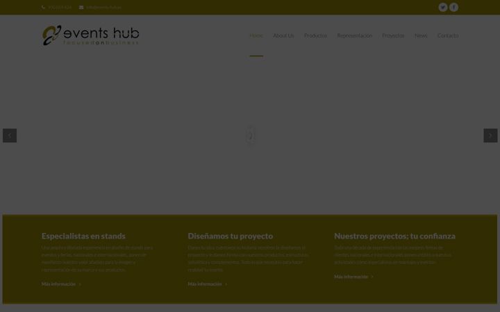 Screenshot von events-hub.es