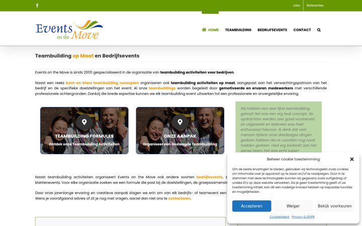 Zrzut ekranu events-on-the-move.be