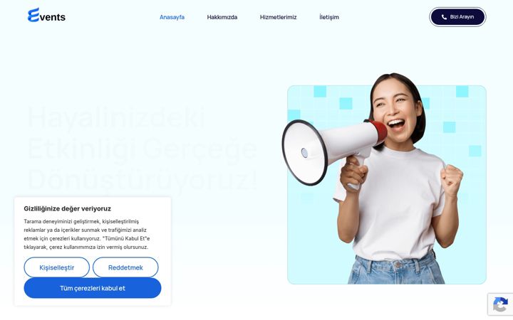 Screenshot of events.com.tr