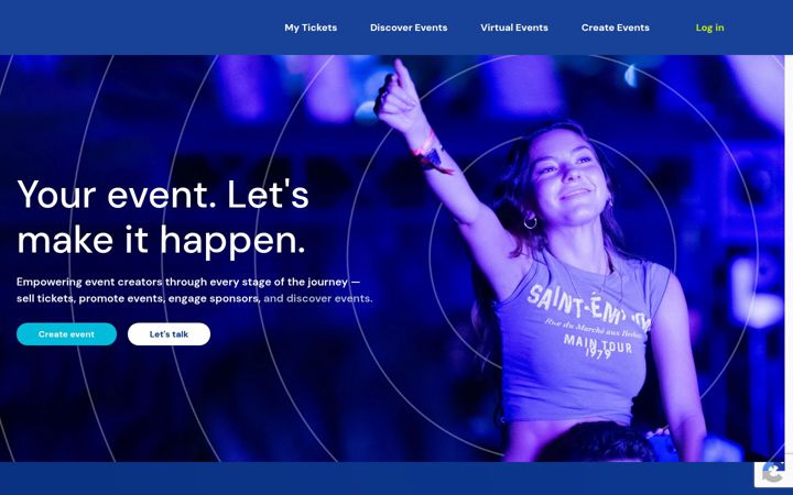 Screenshot van events.com