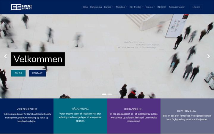 Screenshot of eventsafety.dk