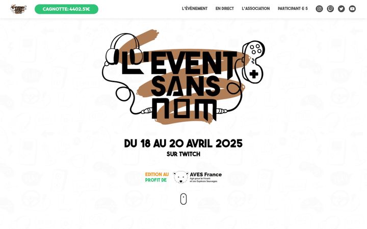 Screenshot of eventsansnom.fr