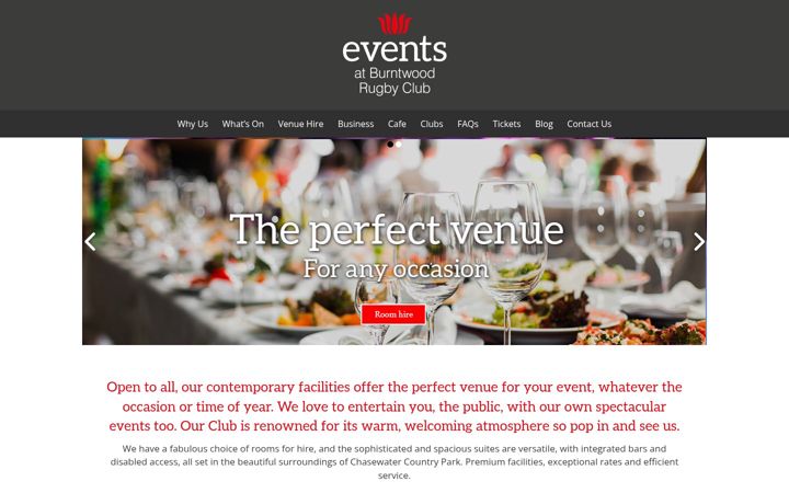 Captura de pantalla de eventsbrc.co.uk