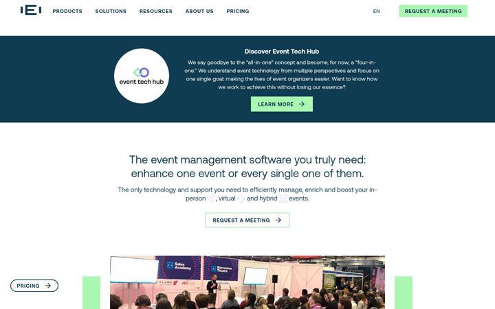 Screenshot of eventscase.com