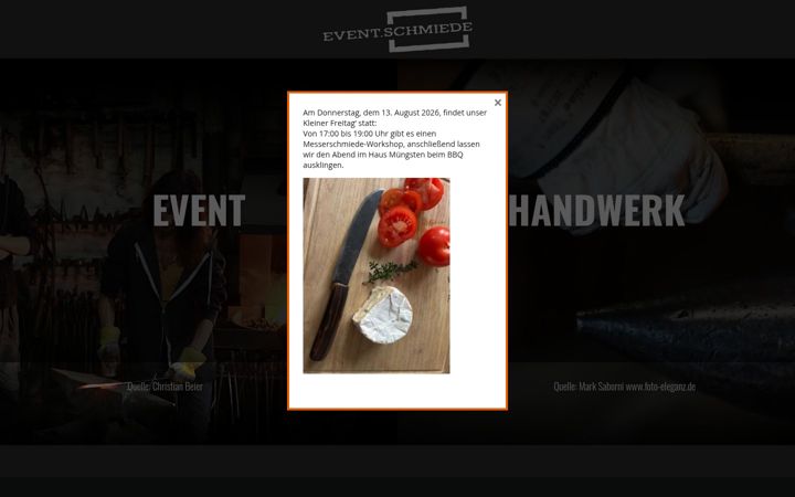 Screenshot of eventschmiede-solingen.de