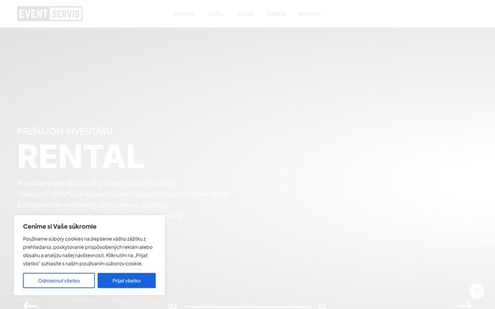Screenshot di eventservis.sk