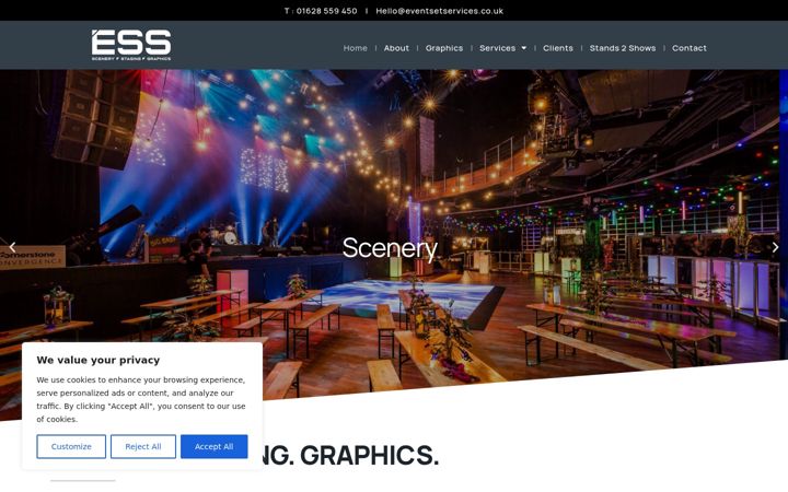 Captura de pantalla de eventsetservices.co.uk