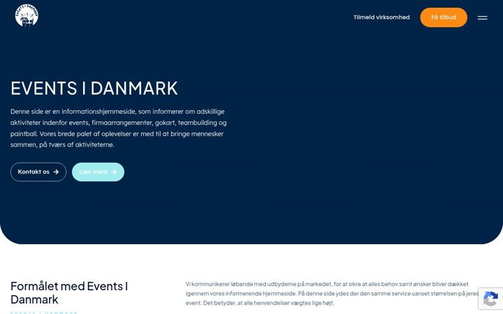Zrzut ekranu eventsidanmark.dk