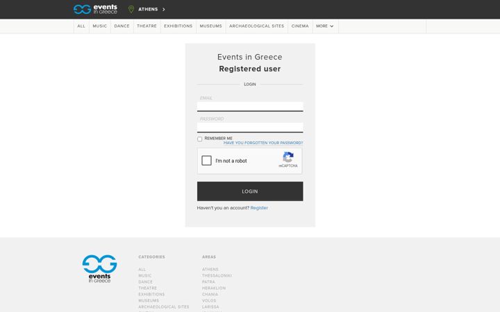 Screenshot ta' eventsingreece.gr