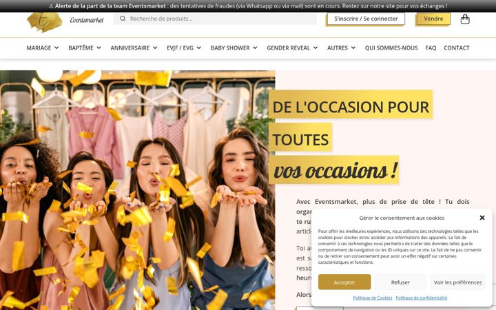 Screenshot of eventsmarket.fr