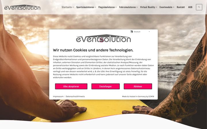 Screenshot of eventsolution.eu