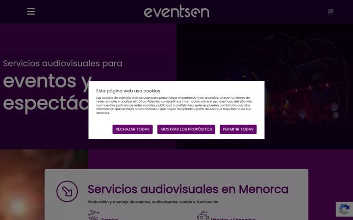 Screenshot of eventson.es
