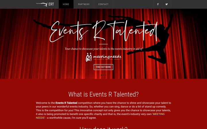 Screenshot of eventsrtalented.co.uk