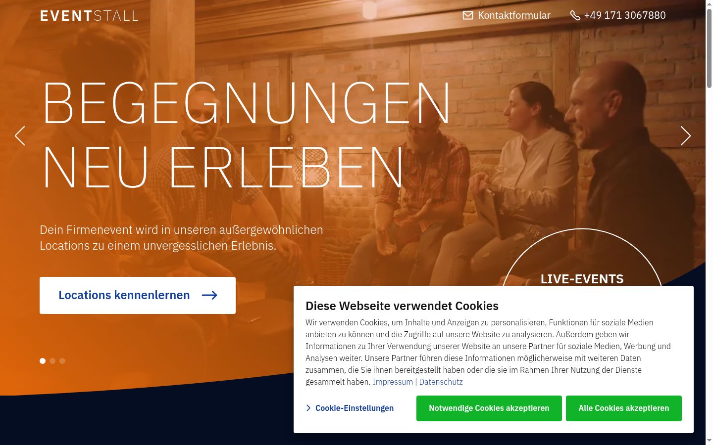 Screenshot tal-banner tal-kunsens muri qabel kwalunkwe interazzjoni