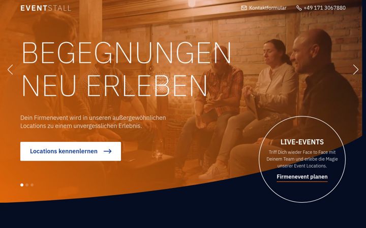 Screenshot of eventstall.de