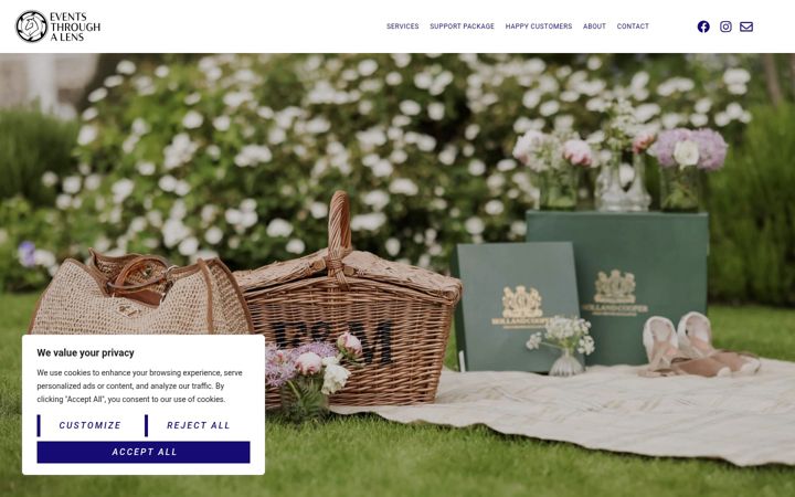 Screenshot of eventsthroughalens.com