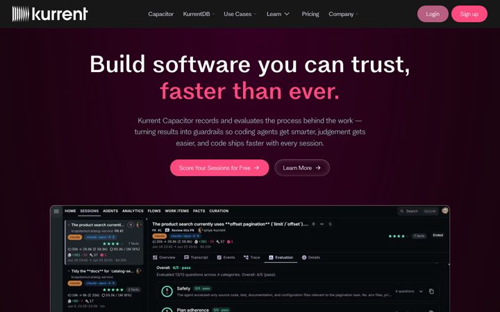 Screenshot of eventstore.com