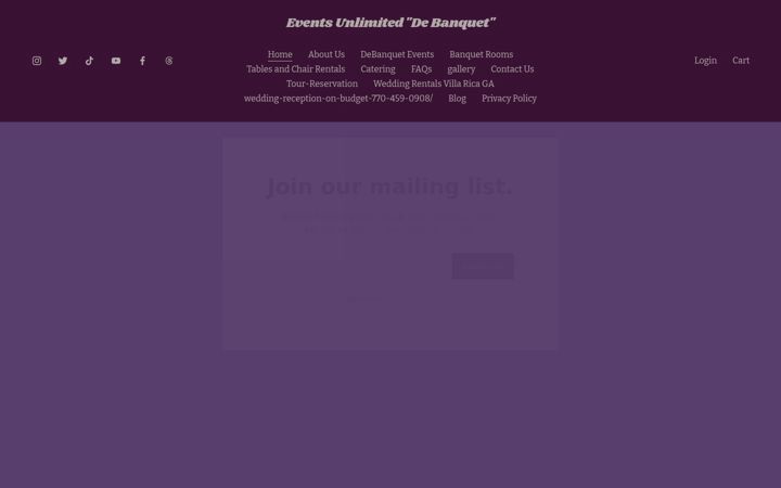 Screenshot of eventsunlimitedrentals.com