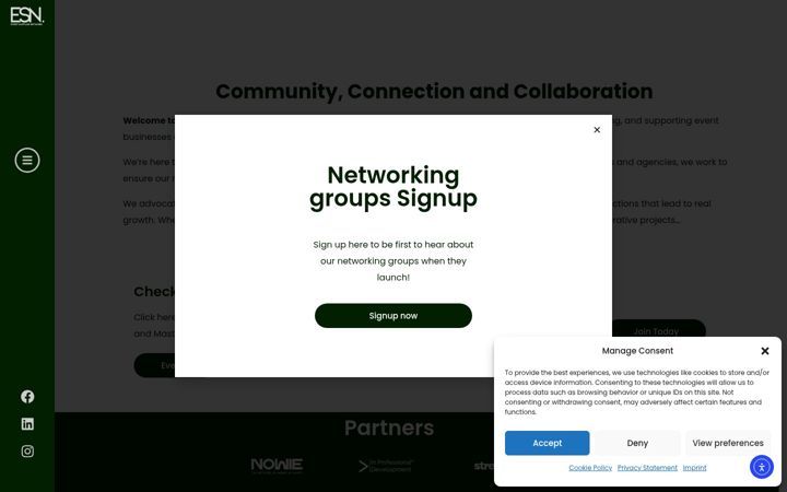 Screenshot of eventsupplier.network