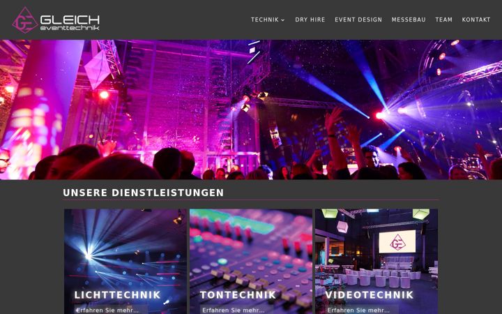 Skärmbild av eventtechnik-gleich.de