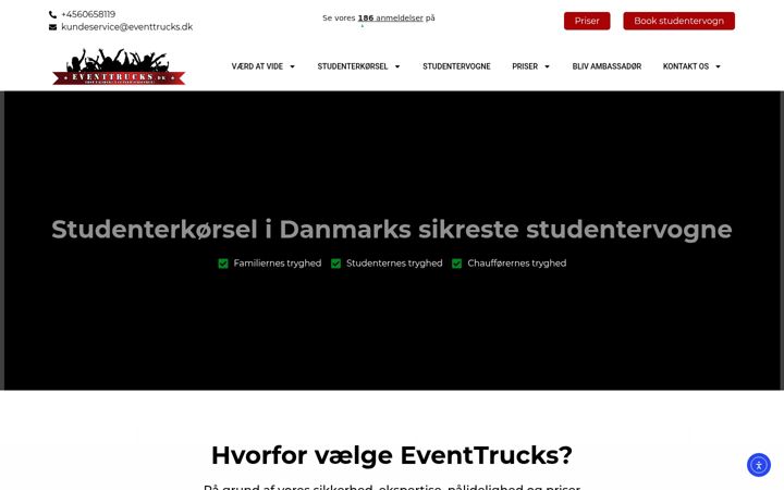 Zrzut ekranu eventtrucks.dk