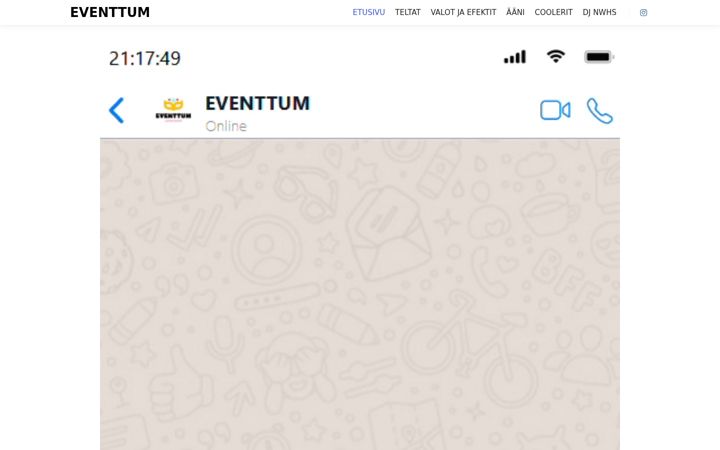 Screenshot di eventtum.fi