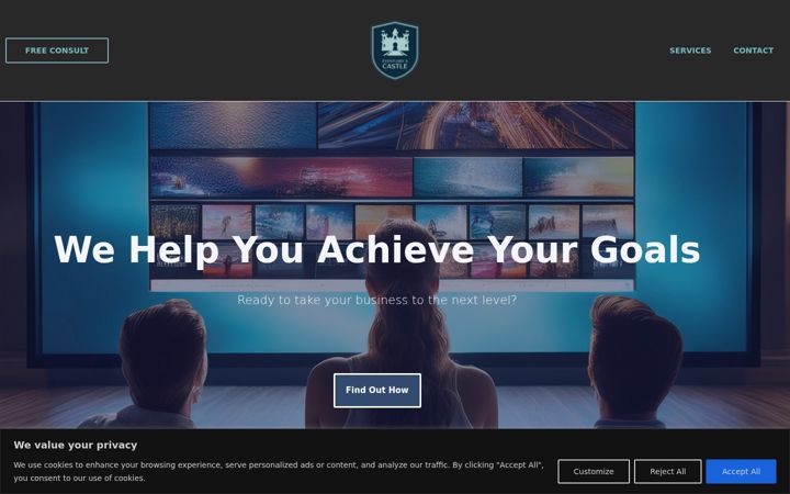 Screenshot of eventuallyacastle.com