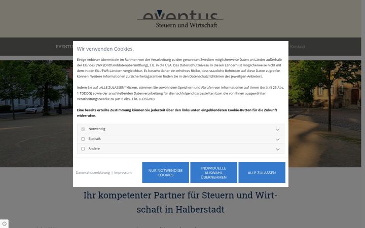 Screenshot of eventus-halberstadt.de