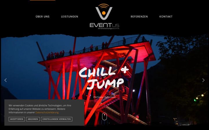Screenshot of eventus-tirol.at