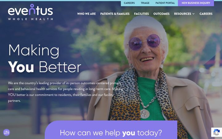 Screenshot of eventuswholehealth.com