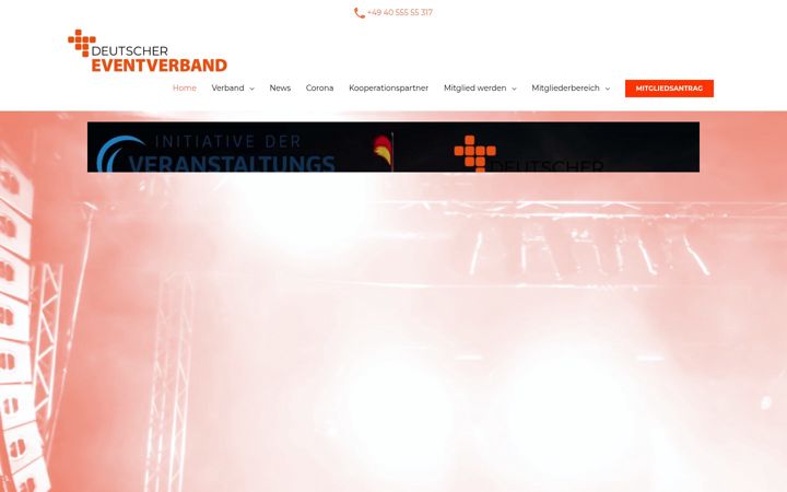 Skärmbild av eventverband.de