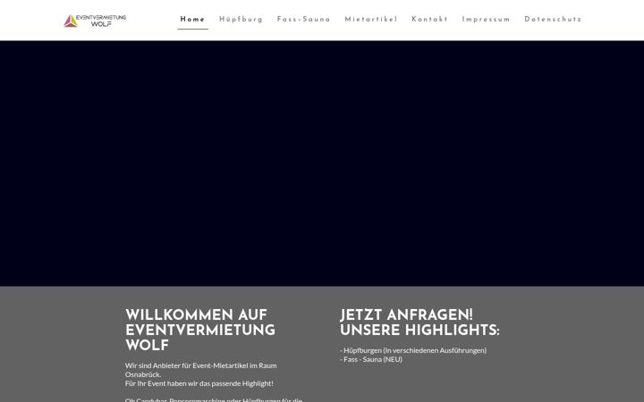 Screenshot stránky eventvermietung-wolf.de