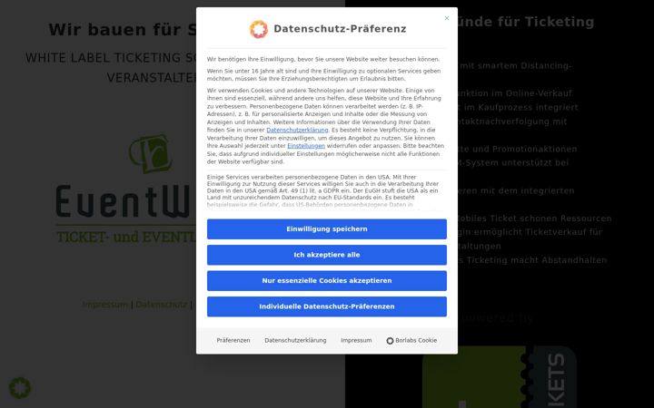 Captura de pantalla de eventwerk.info