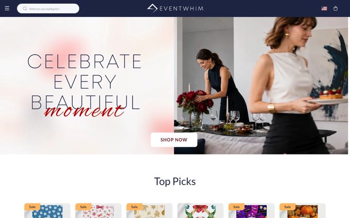 Screenshot of eventwhim.com