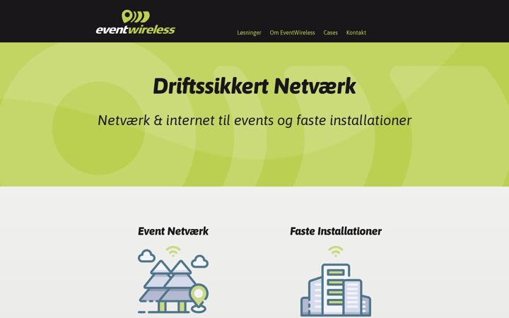 Zrzut ekranu eventwireless.dk