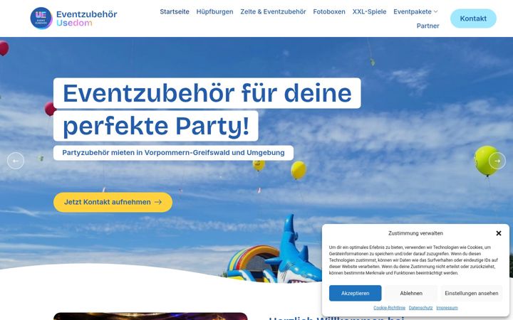 Screenshot stránky eventzubehoer-usedom.de